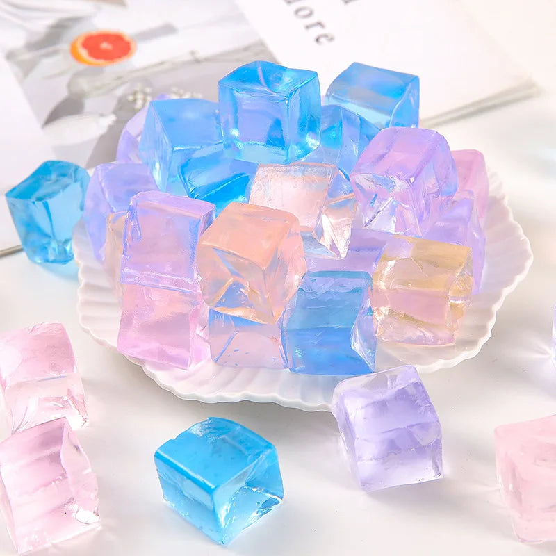 Mini Ice Cube Squishy Toys | 15 Pack Stress Relief Pinch Toys