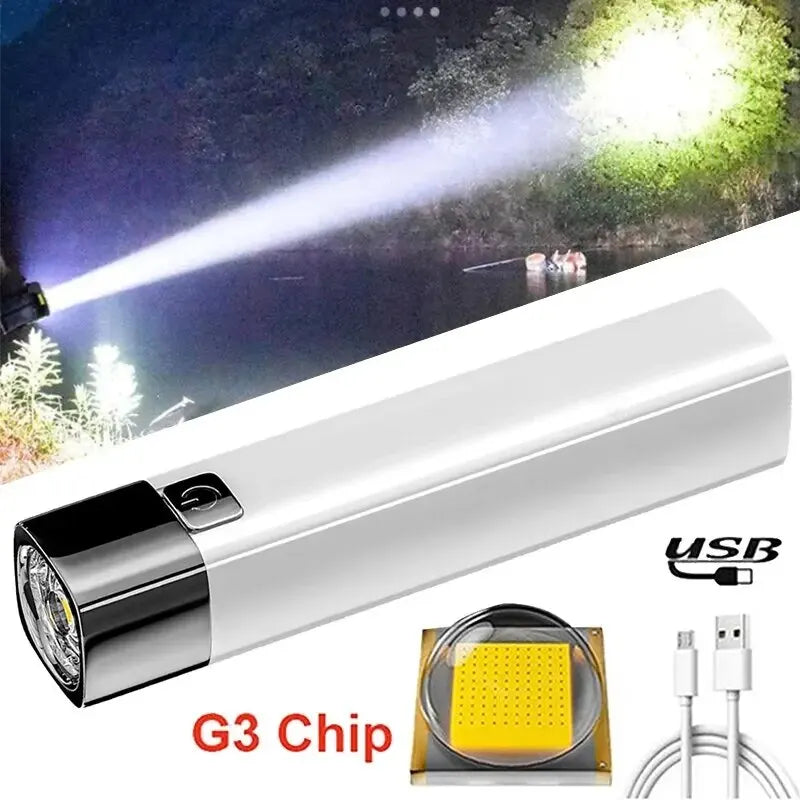 Mini Portable Super Bright LED Flashlight | Waterproof Rechargeable Long Range