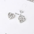 925 Sterling Silver Love Heart Stud Earrings | Classic Fine Jewelry for Women