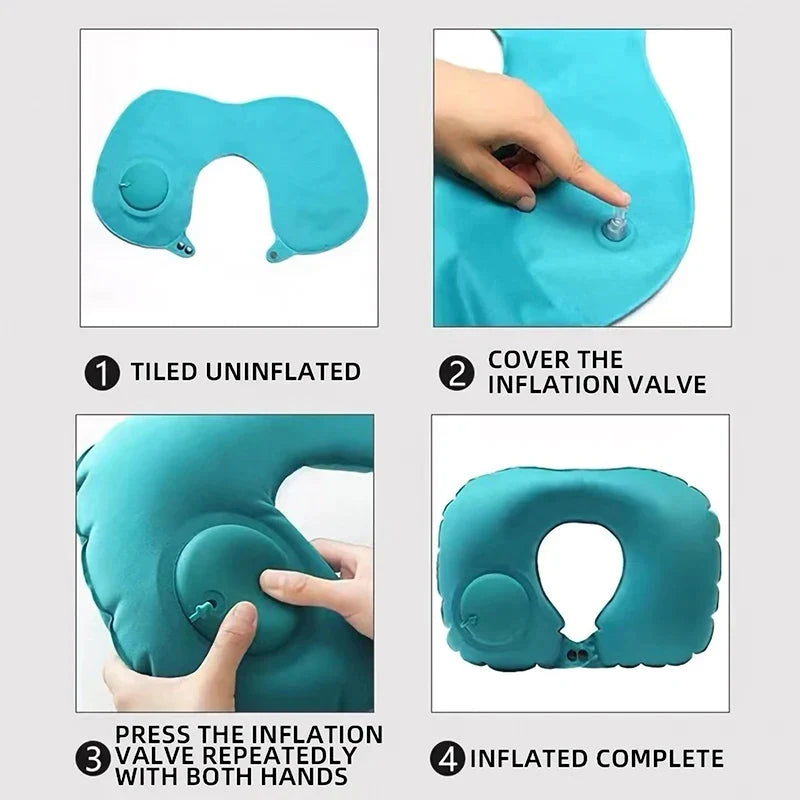 2025 New Inflatable Travel Neck Pillow | Portable U-Shaped Support Pillow