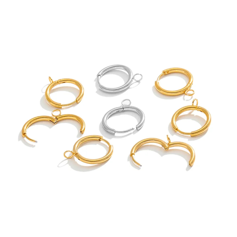 Stainless Steel Gold Color Earrings Hooks Set | DIY Jewelry Making Supplies