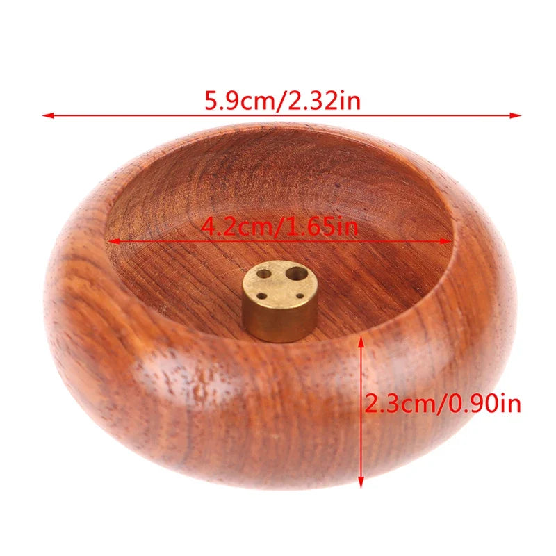 Rosewood Incense Burner Stick Holder | Bowl Shape Censer for Home Decor