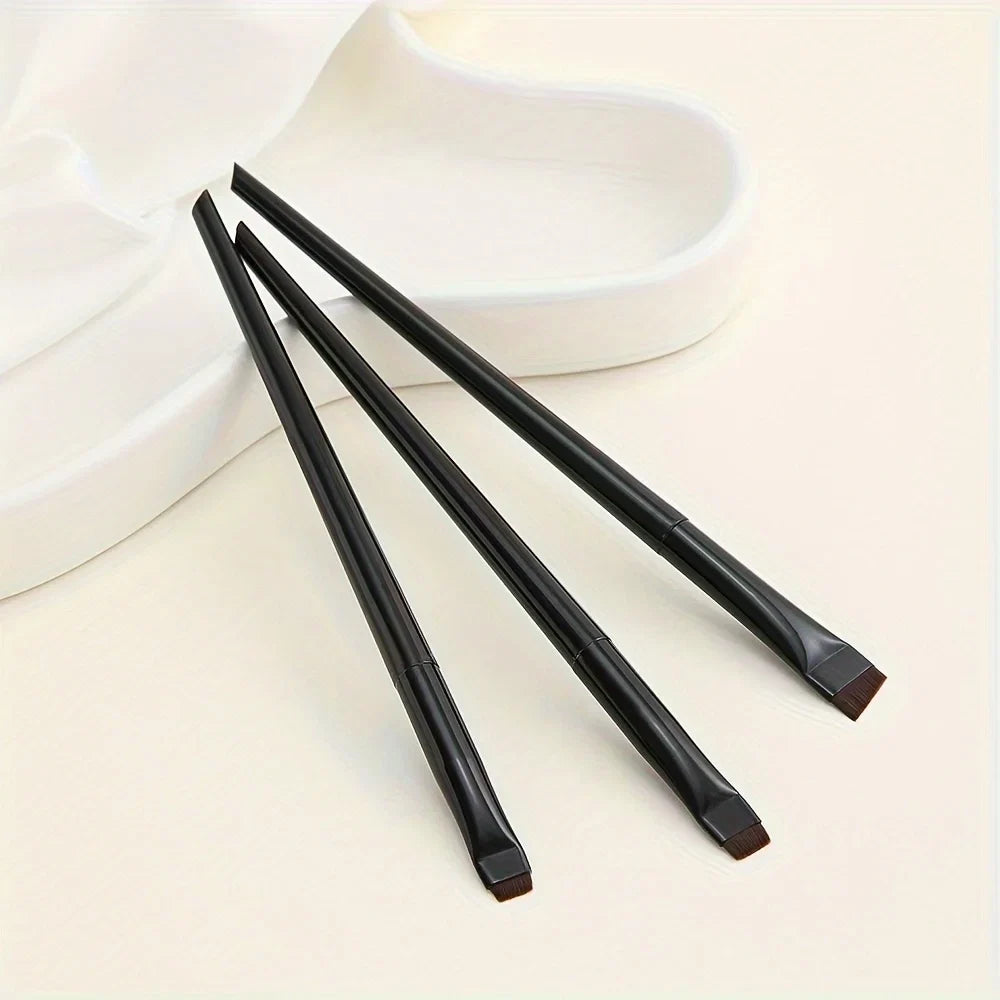 Ultra-Thin Eyebrow Brush Set | 3-Piece Angled Precision Makeup Brushes