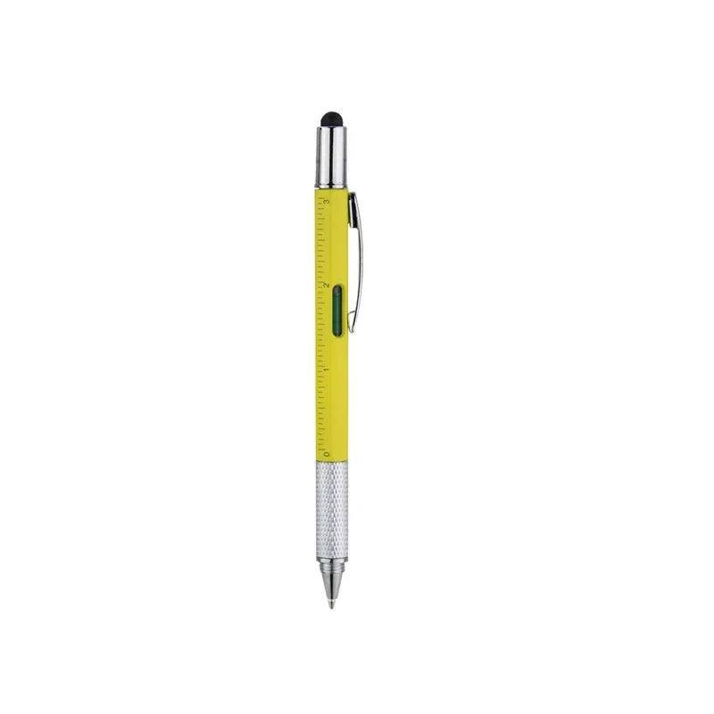 7 in 1 Multifunction Ballpoint Pen | EDC Hand Tool with Ruler Screwdriver Stylus Level