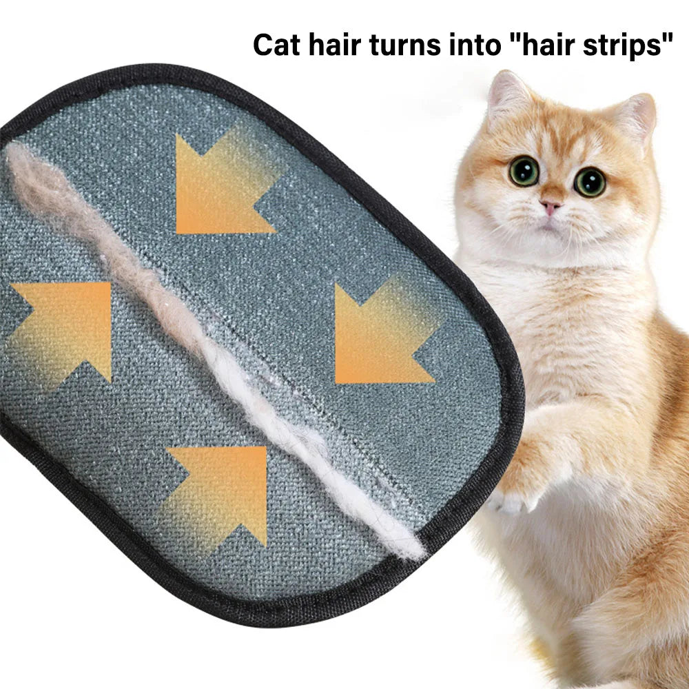 Pet Grooming Gloves | Static Hair Remover Brush for Dogs and Cats