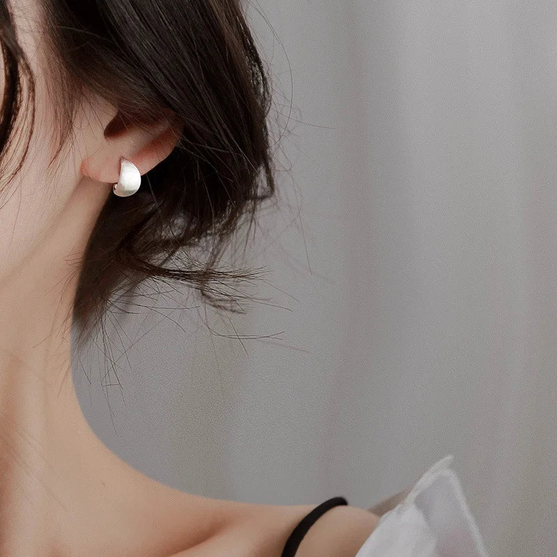 925 Sterling Silver Frosting Stud Earrings | Classic Wedding Jewelry for Women