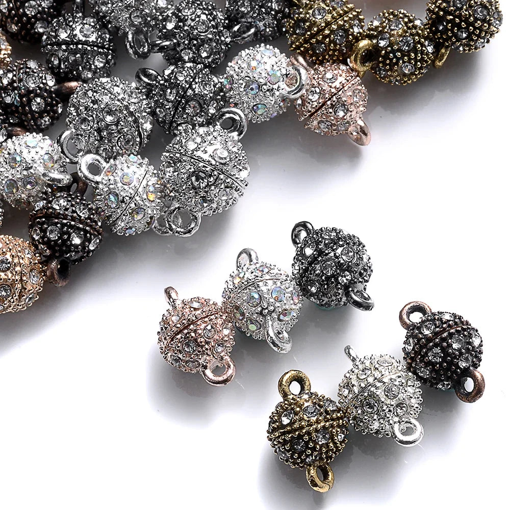 Heart Round Magnetic Clasps Set | DIY Jewelry Connector Charms