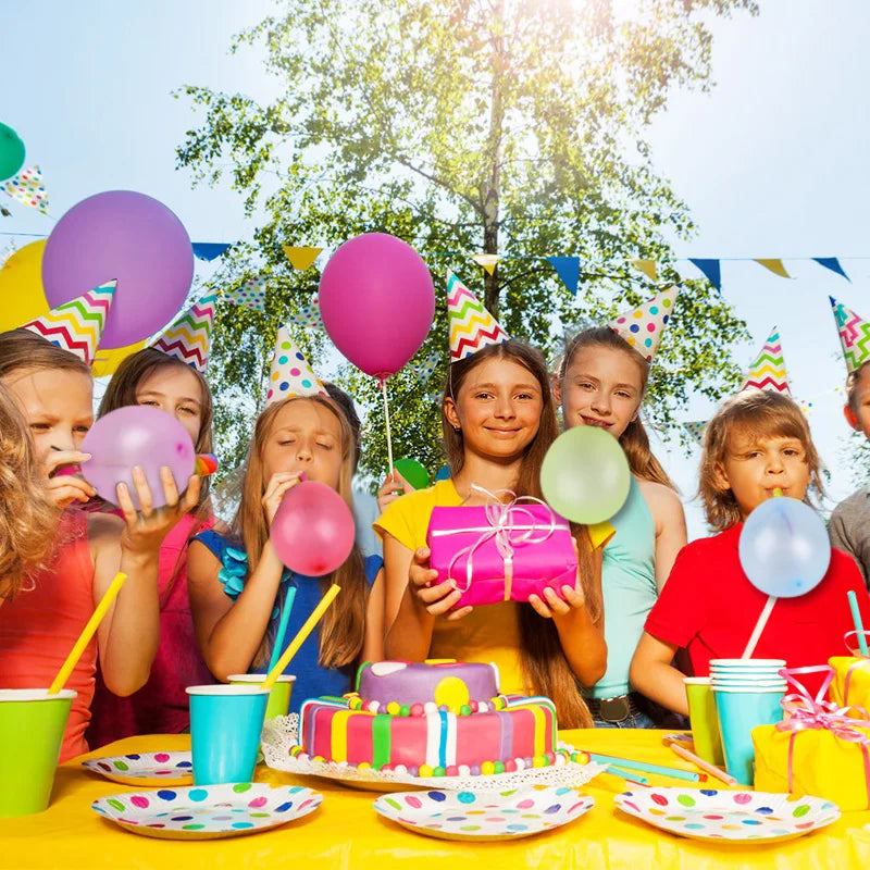 Mini Blow Out Whistles with Balloons | 30/100 Pcs Party Favors