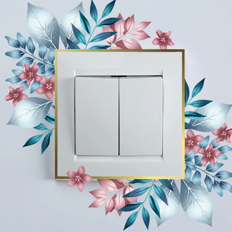 Flower Switch Sticker Decorative Wall Stickers | Waterproof Vinyl Wall Decor