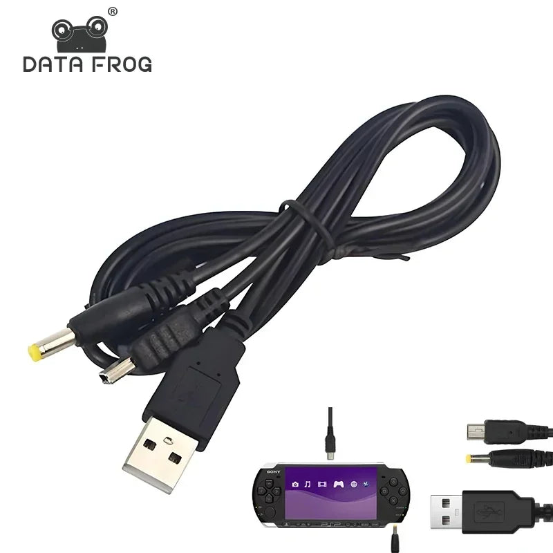 DATA FROG 2 in 1 USB Cable for PSP | Charger and Data Transfer Cord