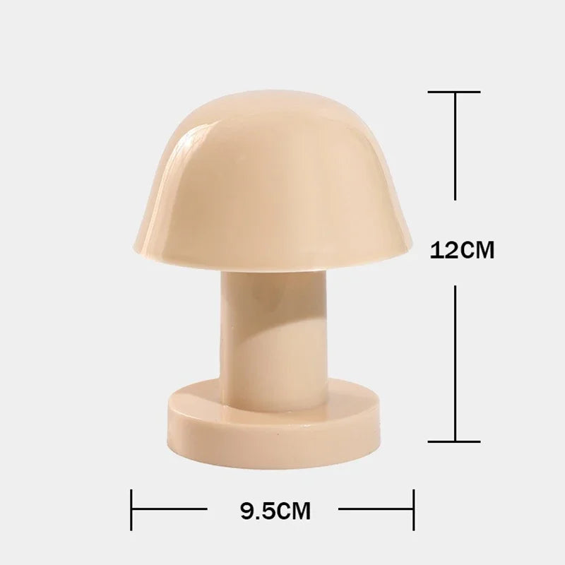 Mini Creative Mushroom LED Night Light | Battery Powered Portable Desktop Sunset Lamp for Home Decor
