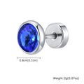Anti Allergy Round Zircon Stud Earring for Men | AAA CZ Stainless Steel Hip Hop Classic Jewelry