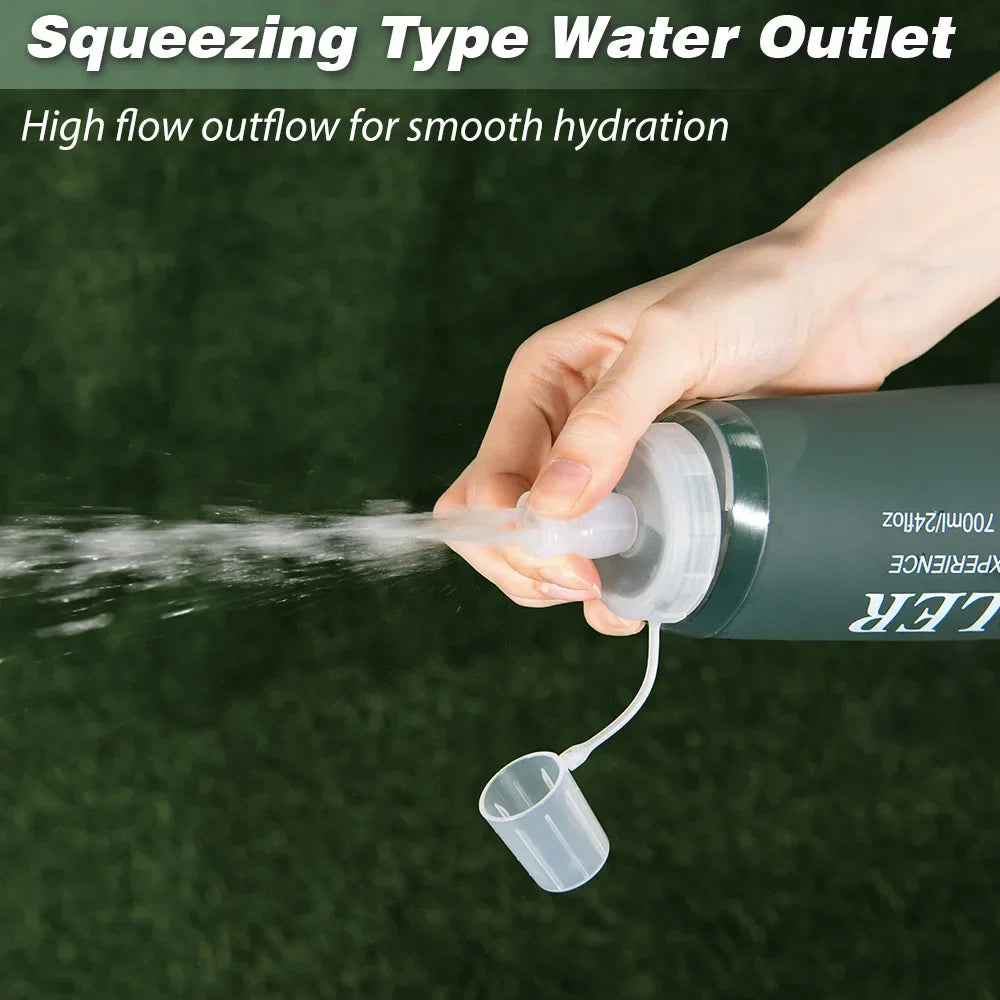 Collapsible Silicone Water Bottle | Bite Size Outdoor Hydration for Running and Hiking