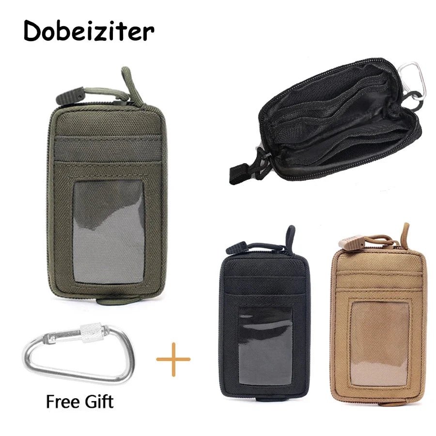 Waterproof Camping EDC Pouch | Tactical Key Purse Wallet with Card Slots and Zippers