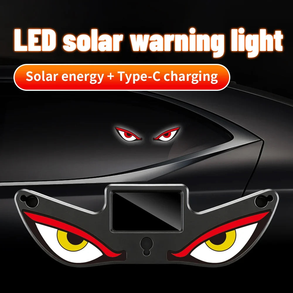 Solar Demon's Eye Car Dynamic LED Light | No Wiring Moving Eyes Car Decoration