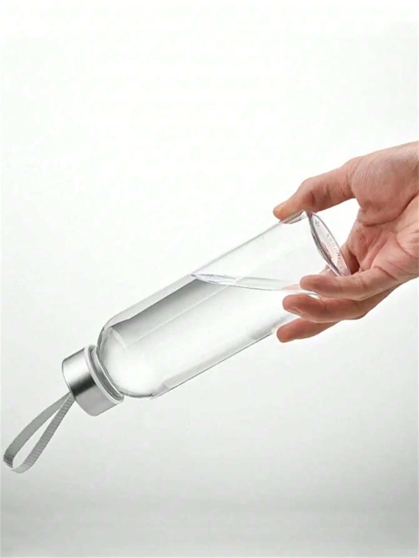 600ml Transparent Water Bottle with Carrying Strap | Daily Direct Drinking Cup