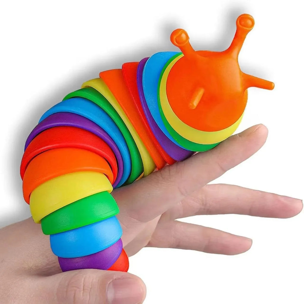 Colorful Slug Stress Relieving Toy | Bizarre Caterpillar Simulation Squeeze Puzzle