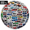 Retrofit Racing Car Graffiti Stickers | Waterproof Decal Set for Laptop, Guitar, Luggage, Bike, Skateboard