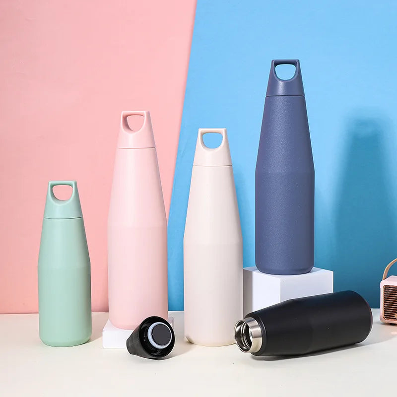 Steel Japanese Style Vacuum Thermos 580/1080ml | Double Wall Ice Cooler Sports Water Bottle