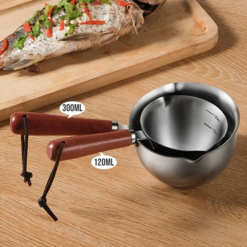 Stainless Steel Hot Oil Pan | Mini Saucepan for Butter, Milk, and Gravies