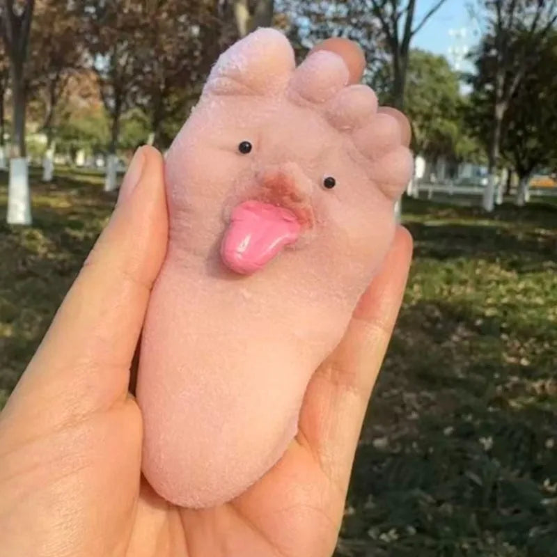 Funny Tongue Sticking Big Feet Squeeze Toys | Novel Soft Silicone Fidget Toy