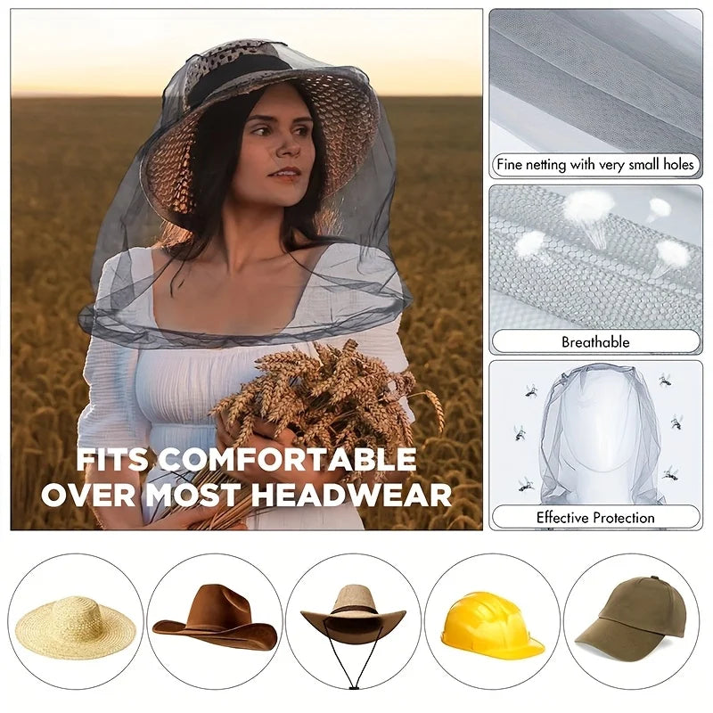 Mosquito Net with Face Mask | Insect Protection for Fishing and Hunting