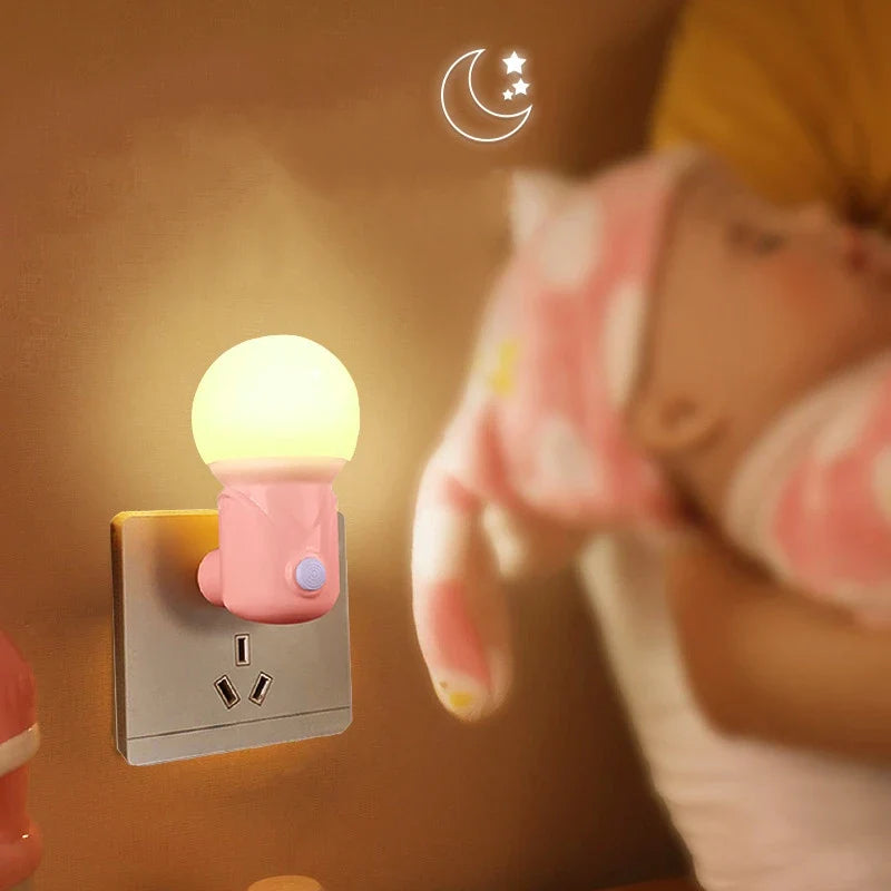 LED Night Light with Dimmer | 2-Color Eye Protection Lamp for Baby Nursing and Sleep
