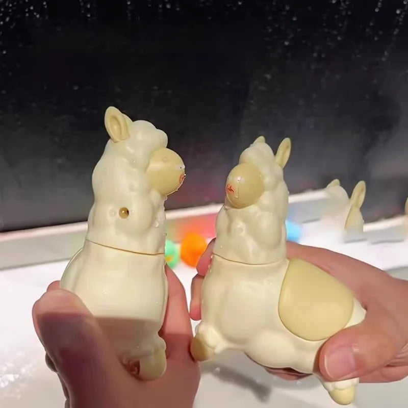 Shaking Head Alpaca Pressing Water Toy | Cute Desktop Water Gun for Kids Outdoor Games