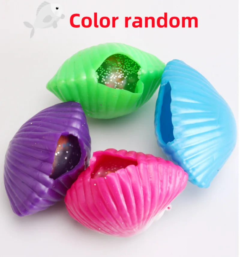 Hand Pinch Shell Decompression Toy | Stress Relief Mermaid Ball