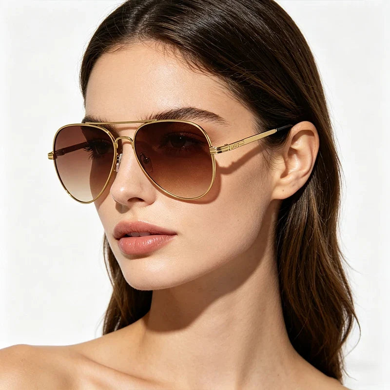 Classic Pilot Sunglasses for Men and Women | Metal Frame UV400 Anti-Glare