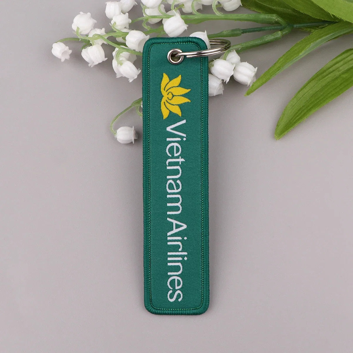 Aviation Sign Embroidery Key Fob | Motorcycle Keychain and Gift Accessory
