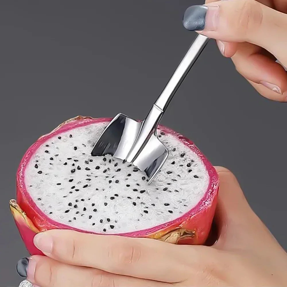 Stainless Steel Dessert Spoon Set | Shaped Spade Scoop for Ice Cream and Fruit