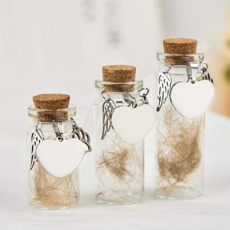 Pet Memorial Bottle for Pet Hair | Dog Cat Fur Keepsake Display and Urn Container Gift