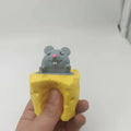 Stress-relieving Pet Cheese Mouse Fidget Toy | Fun Squeeze Stress Ball