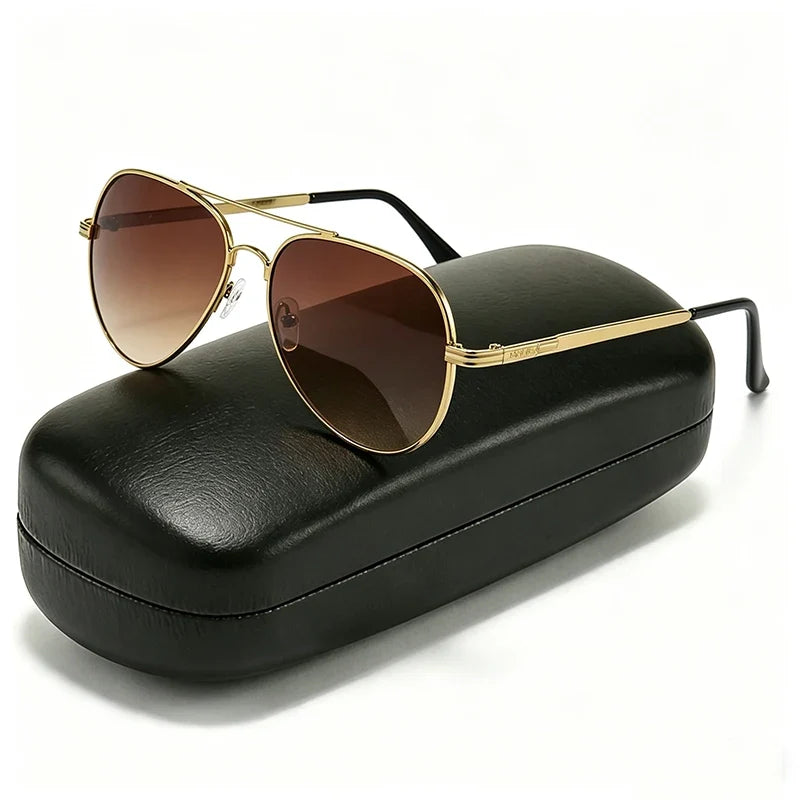 Classic Pilot Sunglasses for Men and Women | Metal Frame UV400 Anti-Glare