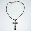 Rivet Cross Pendant Necklace | Punk Gothic Fashion Jewelry for Women