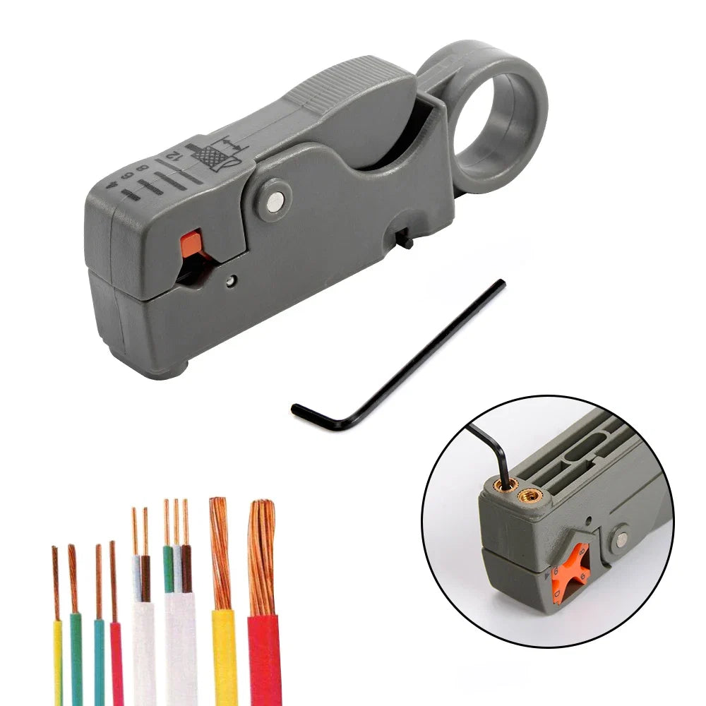 Wire Stripping Pliers with Hex Wrench | Coaxial Cable Decrustation Tool