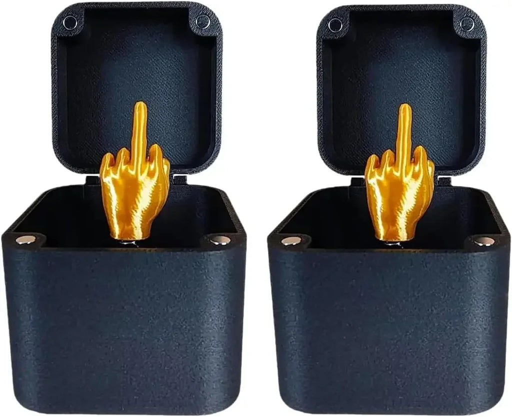 Funny Middle Finger Box Toy | Novelty Desk Decor Gag Gift