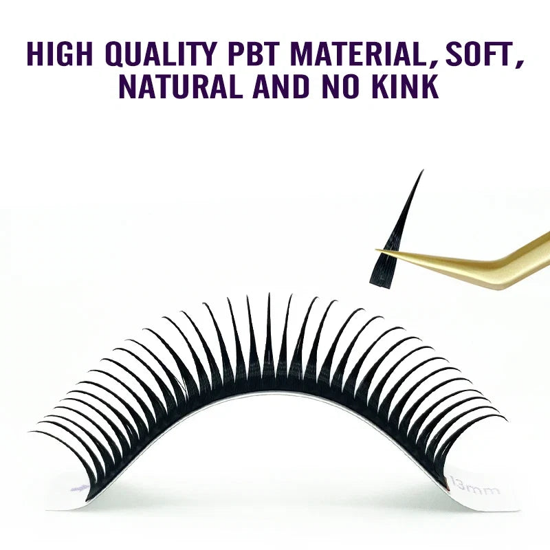 NATUHANA Wet Eyelash Extension 0.07mm | Easy Grafting Manga Wispy Lashes