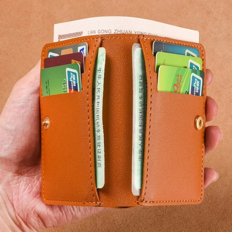 Classic PU Leather Small Wallet | Slim Credit Card and Coin Purse for Men and Women