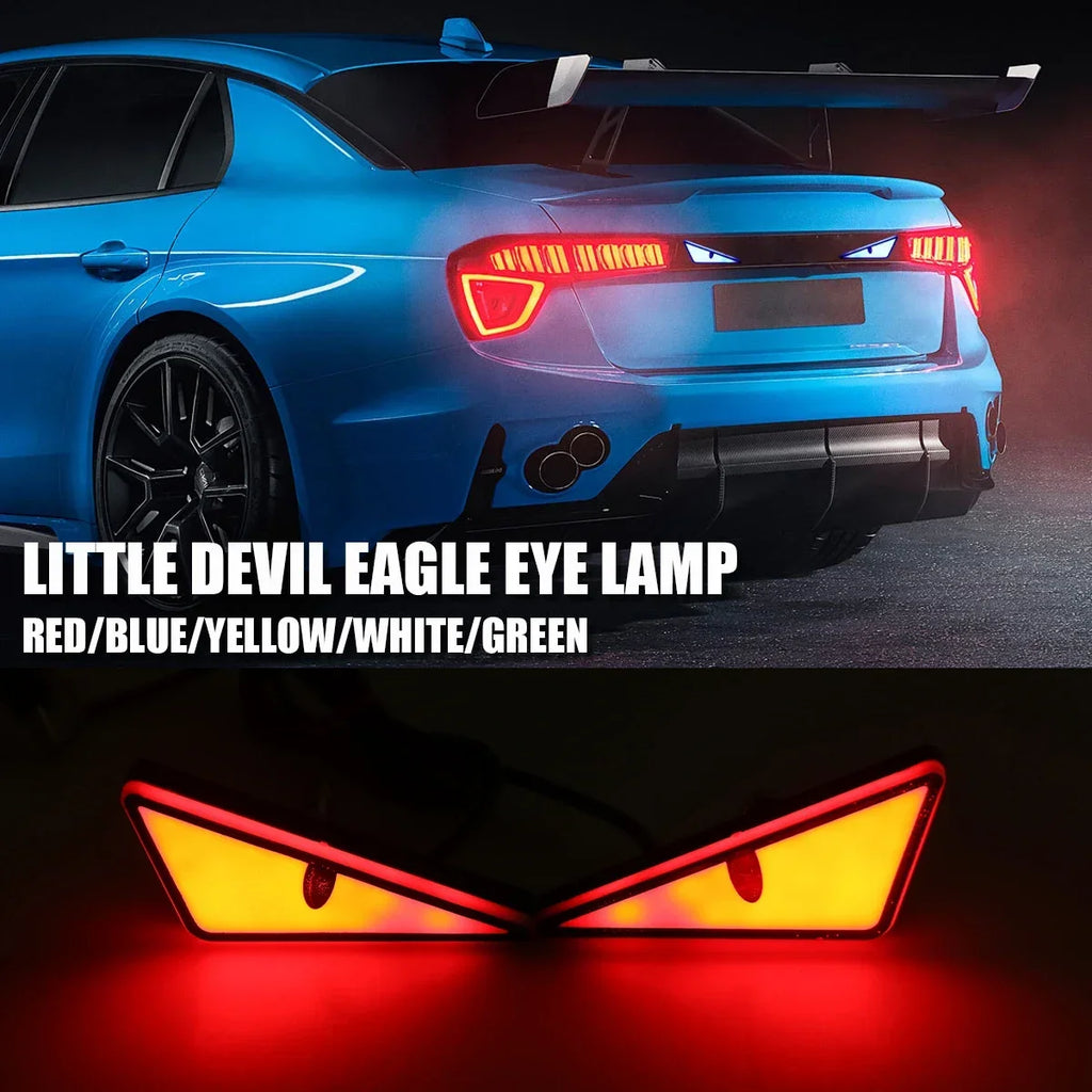 2PCS Car Motorcycle LED Devil Eyes Light | 12V Demon Eyes Decoration Lamp