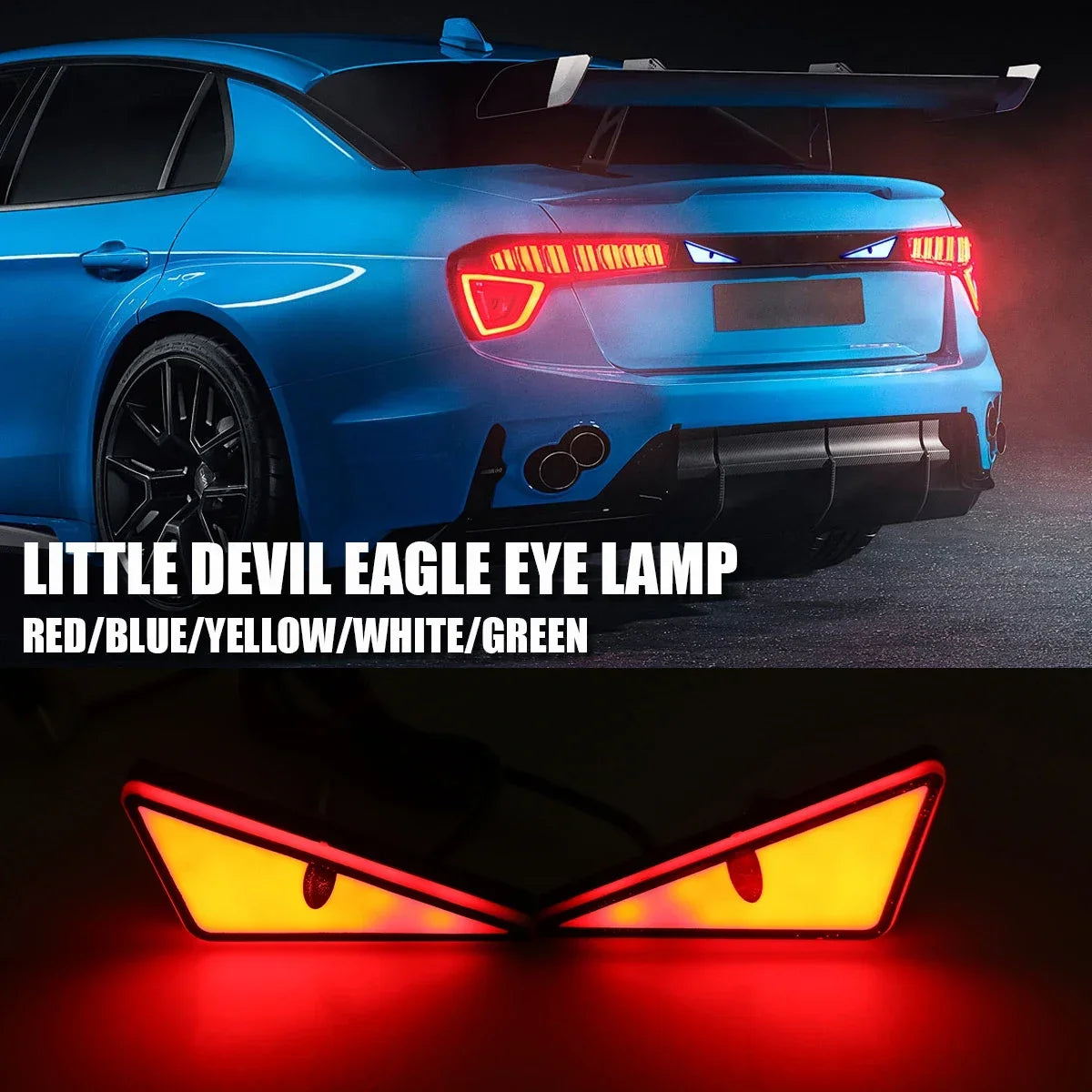 2PCS Car Motorcycle LED Devil Eyes Light | 12V Demon Eyes Decoration Lamp