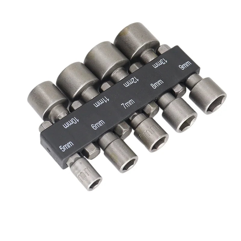 9-14 Piece Hex Socket Nut Driver Set | 5mm-13mm Screwdriver Bit Set