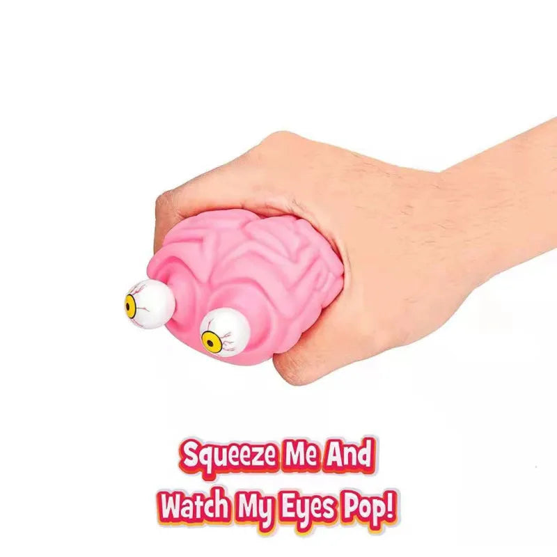 Anti Stress Flippy Brain Squishy Eye Popping Squeeze Fidget Toy | Stress Relief for Kids and Adults