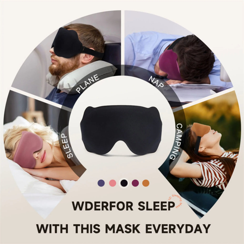 3D Sleep Mask | Contoured Eye Shade for Total Light Blocking