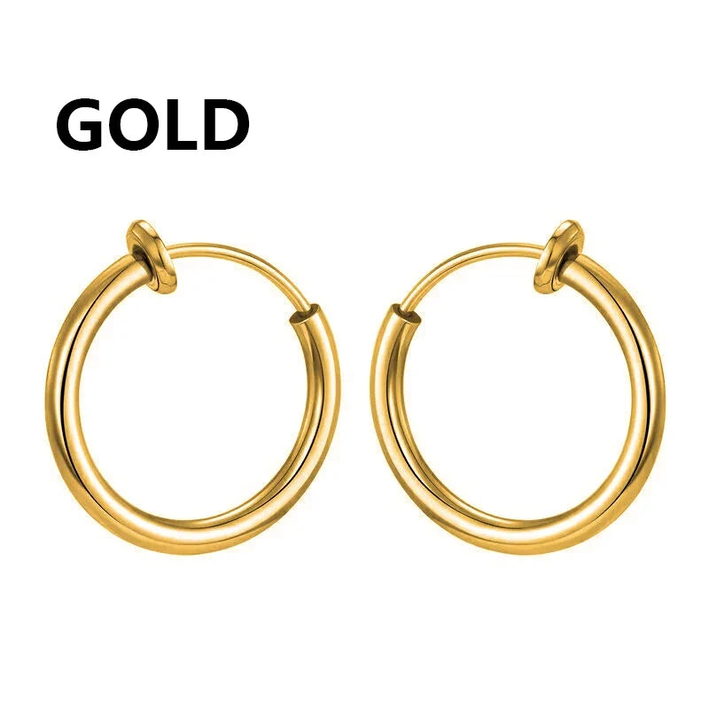 1 Pair Punk Clip On Earrings | No Hole Ear Cuff for Men and Women