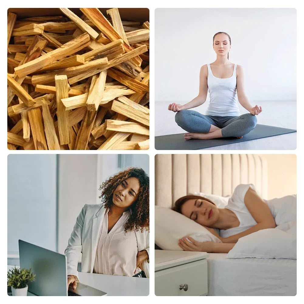 Natural Sandalwood Incense Sticks | Hand-Split Wood Strips for Meditation and Stress Relief