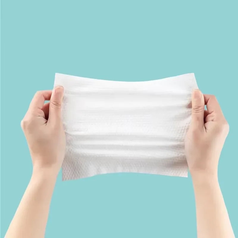 Disposable Face Towels 100 PCS | Soft Dry Makeup Remover Wipes for Car & Skincare
