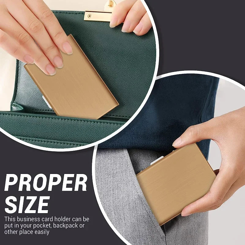 RFID Blocking Credit Card Holder | Slim Metal Wallet