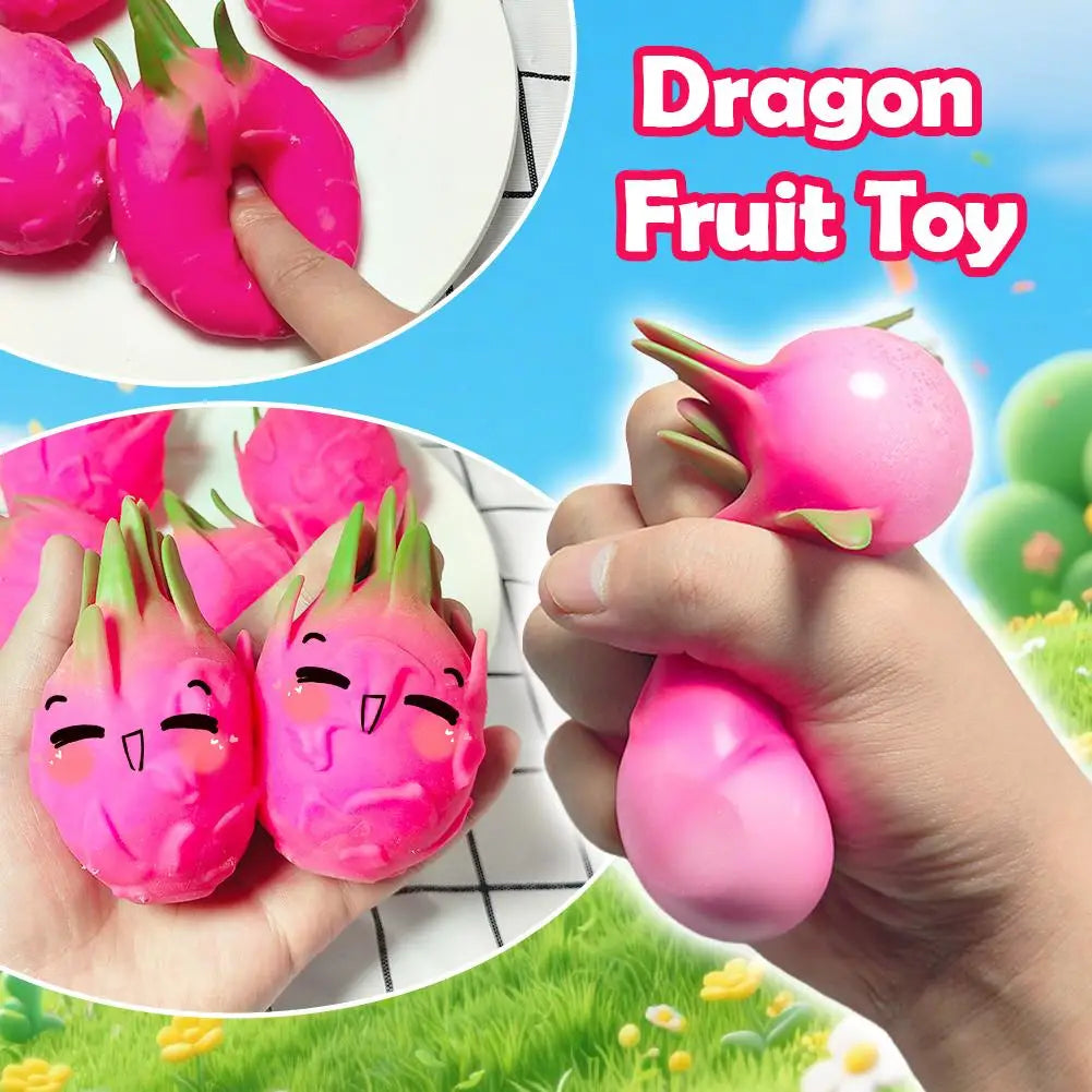 Dragon Fruit Squish Ball | Stress Relief Fidget Toy for Kids and Adults